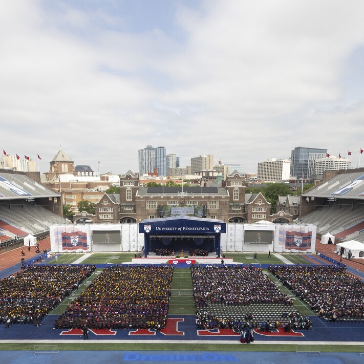 ceremony on Franklin Field